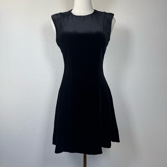 Zara Black cap sleeve Mini Dress size 5 - Picture 1 of 8